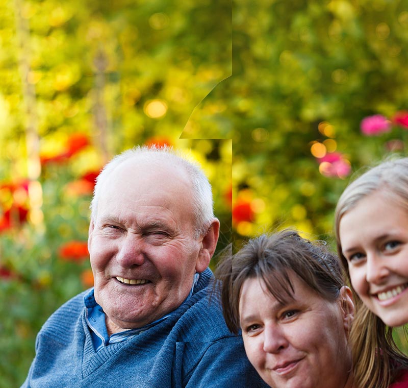 Man, daughter, and grand daughter